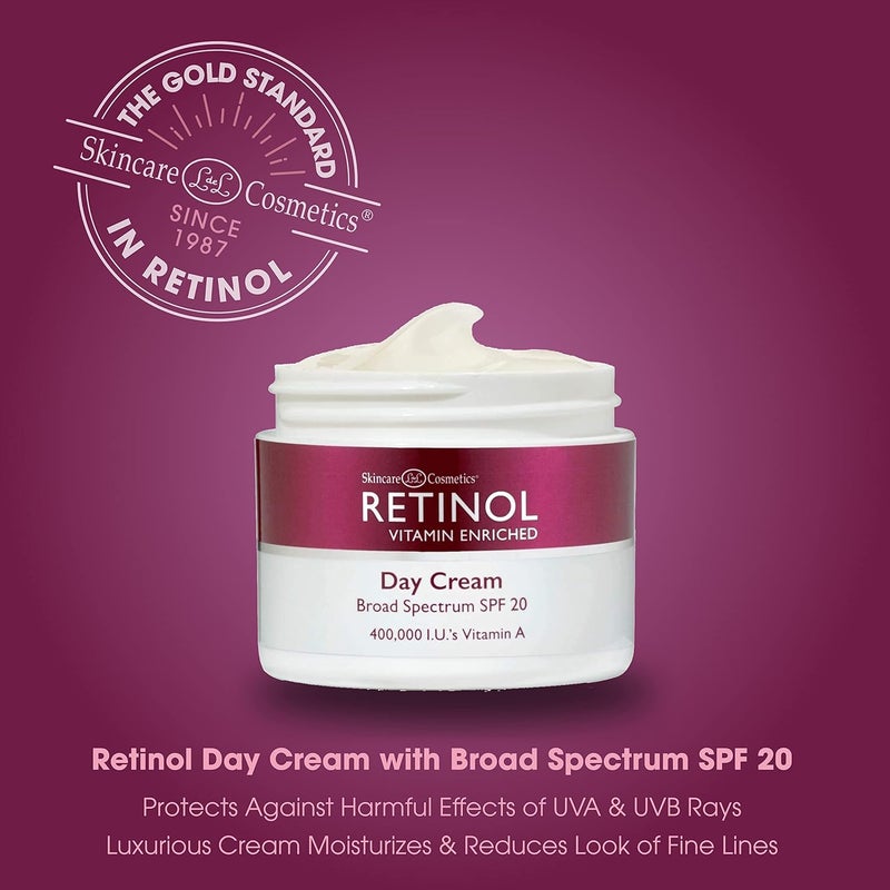 Retinol Skincare LdeL Cosmetics Day Cream with SPF 20 - 2.25 oz - Image 2
